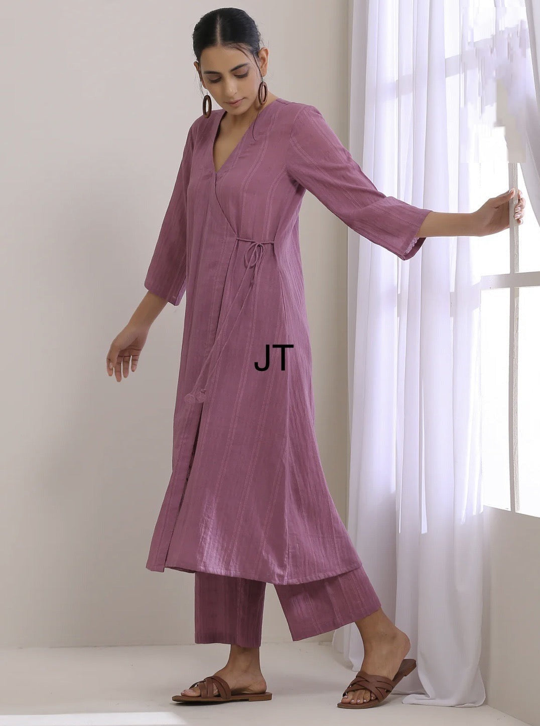 Pure Cotton dobby angrakha set in tieup pattern