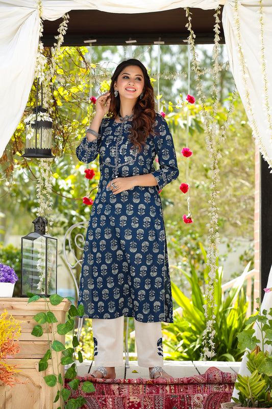 Heavy Cotton Festive Wear pant set