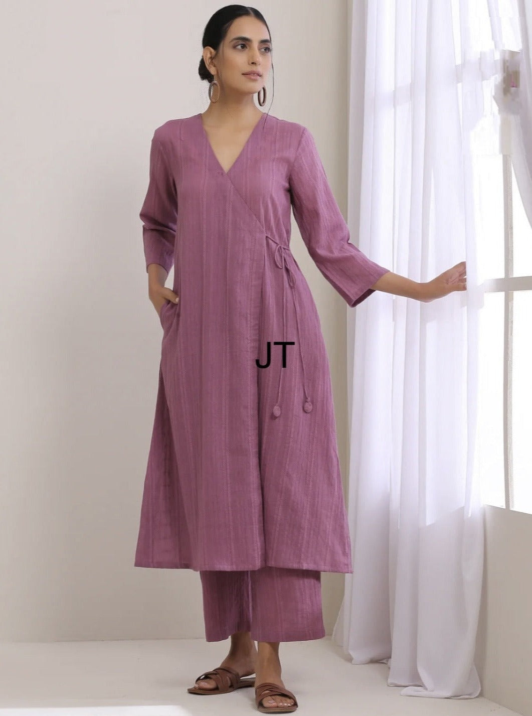 Pure Cotton dobby angrakha set in tieup pattern