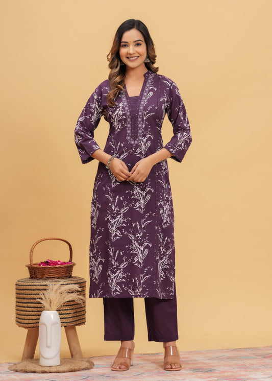 Heavy Cotton Party Wear 3 Piece Suit Set