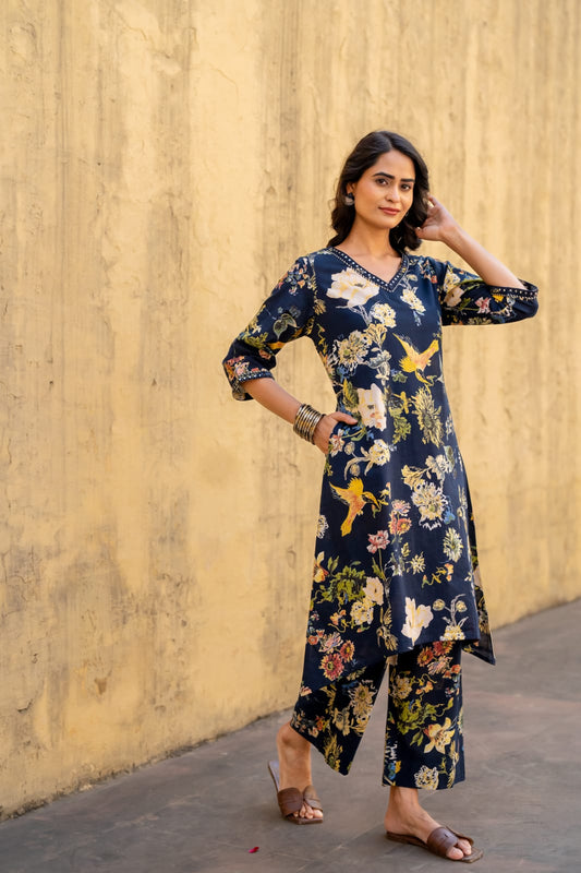 Heavy Cotton Festive Wear Palazzo Set