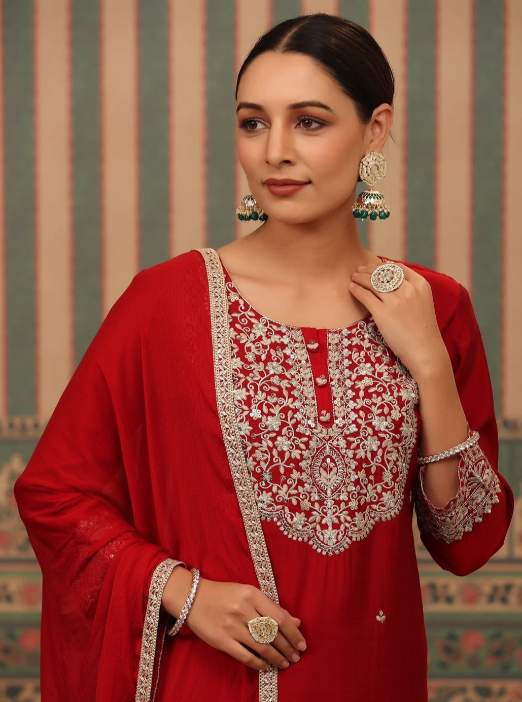 Heavy zari best sale work suits