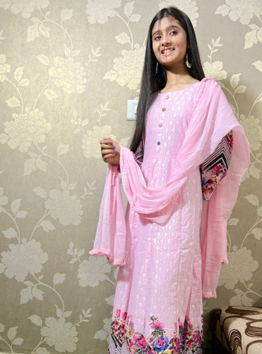 Sweet Pink Anarkali Gown