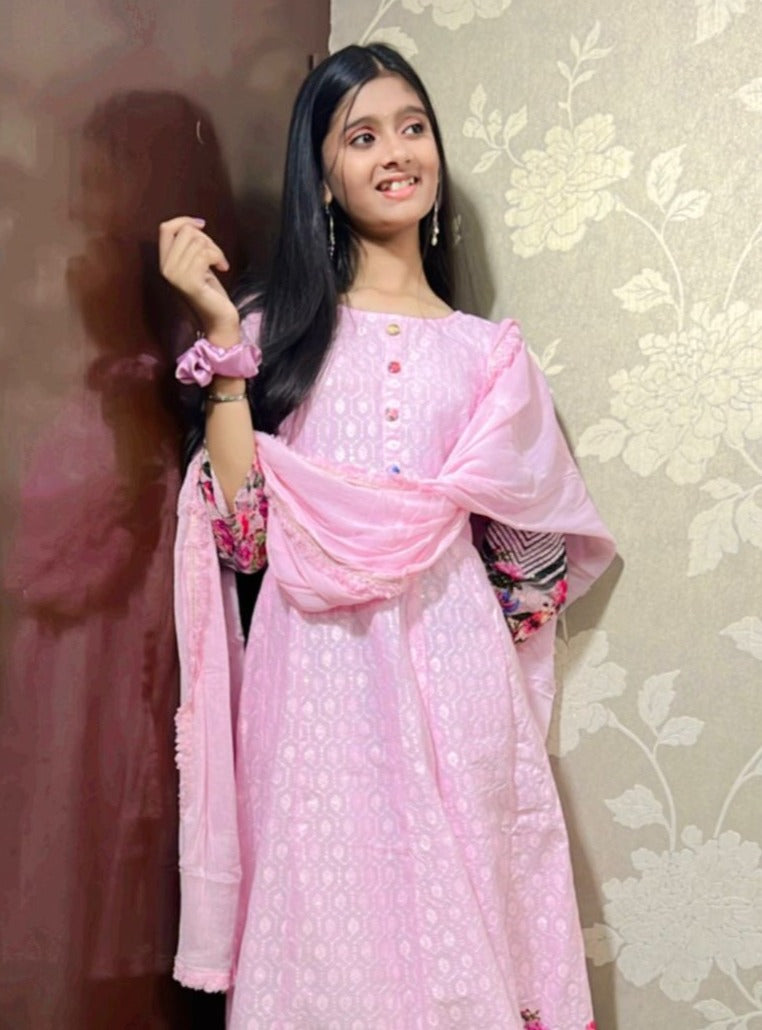 Sweet Pink Anarkali Gown