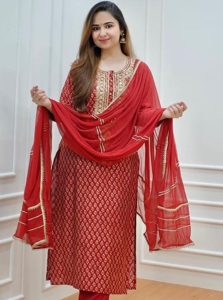 Love Red Valentine's Kurta Set