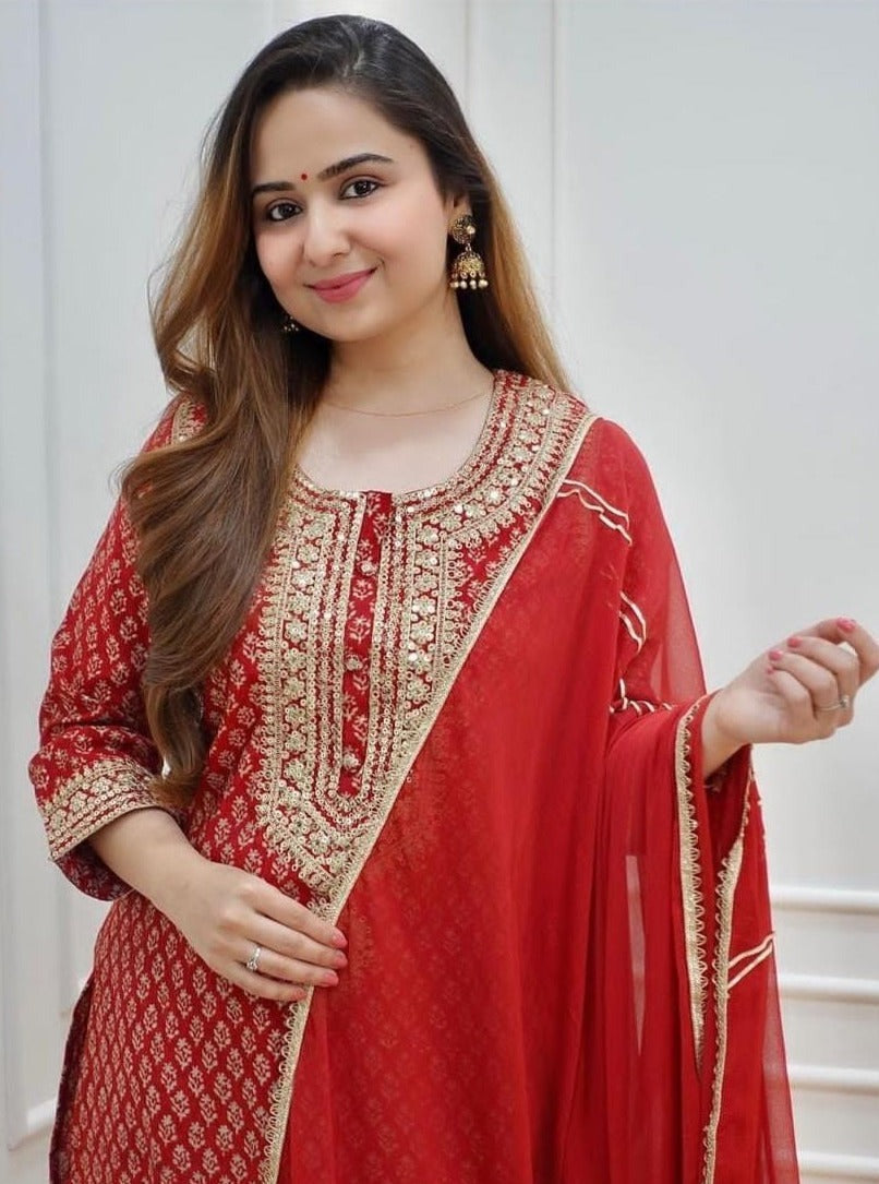 Love Red Valentine's Kurta Set